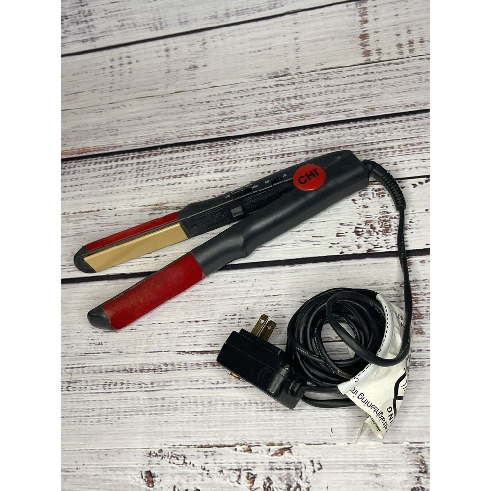 Chi Turbo GF1538 Black/Red Wired 35W Flat Iron Professional Hair Straightener